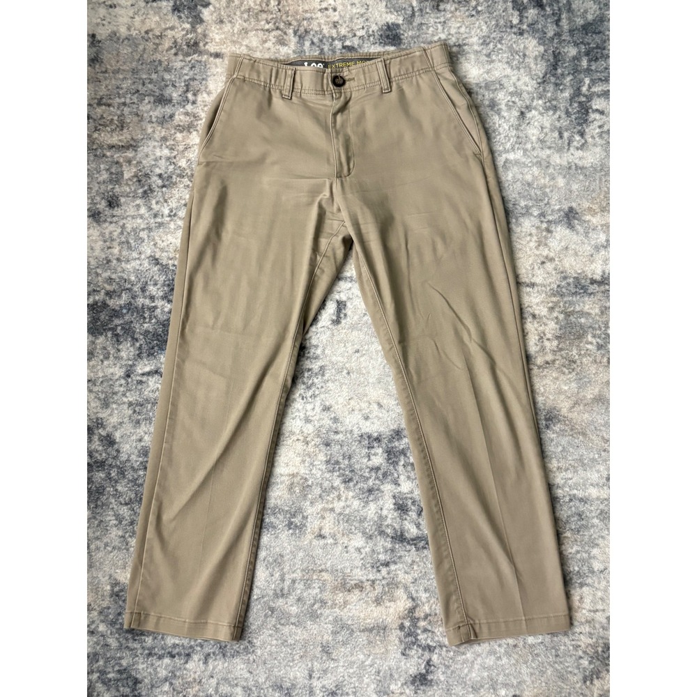 Lee‎ Extreme Motion Relaxed Taper Khaki Chinos Pants Mens Size 30x30 Flat Front